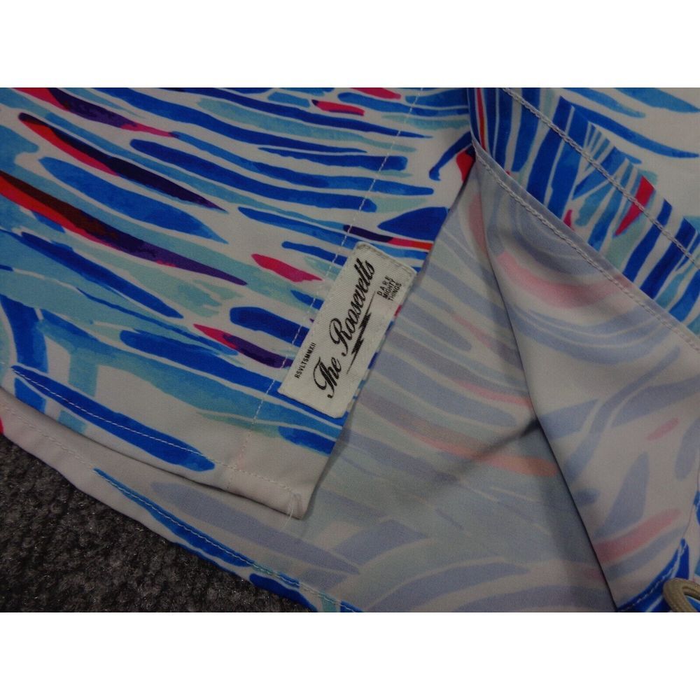 RSVLTS Shirt Mens S Blue Waves Surfer Sunset Hawaiian Dare Mighty Things - Picture 5 of 12